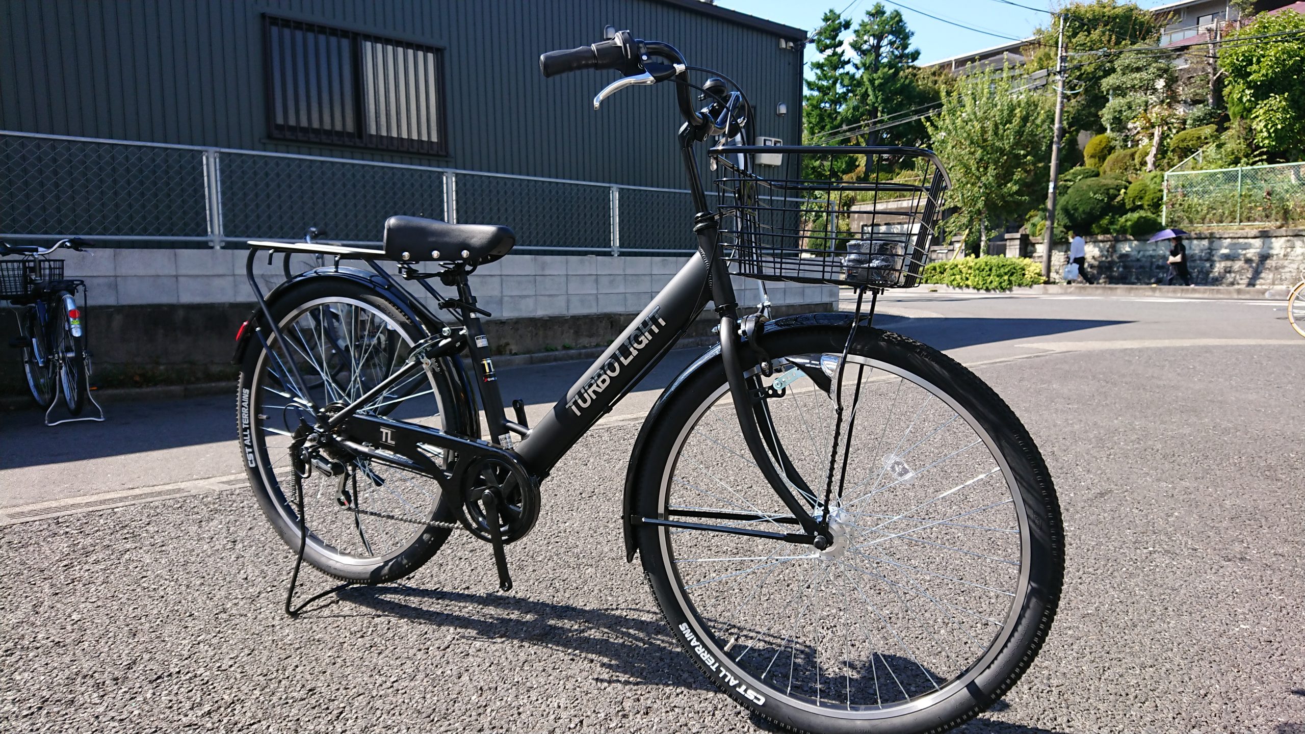 シオノ　ターボライト　27.5インチ　オートライト　ブラック　155cm〜 シティサイクル シオノ ターボオーバー 27.5 外装6段 オート